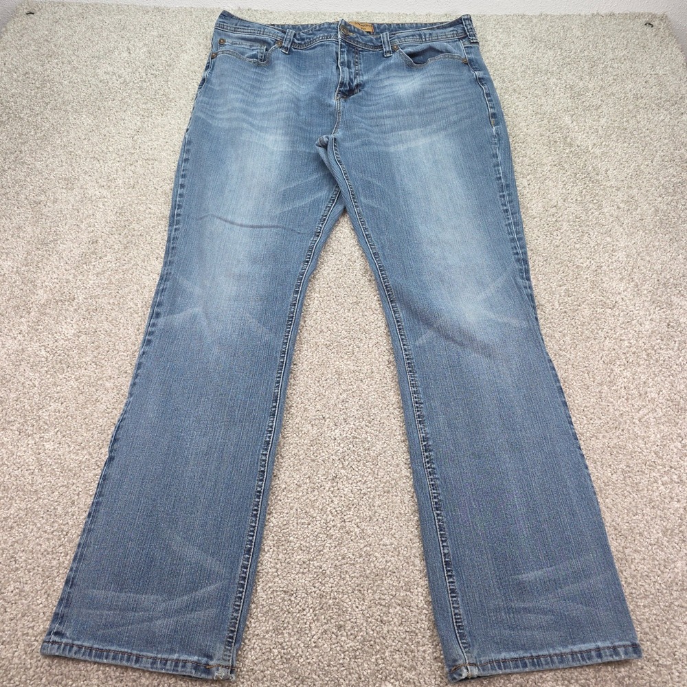 Seven7 Premium Denim Mens Straight Fit Jeans Medium Wash W38‎ L34 Actual L32